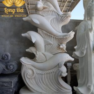 Tượng cá heo - Đá Mỹ Nghệ Long Đá - Công Ty TNHH Điêu Khắc Đá Mỹ Nghệ Long Đá